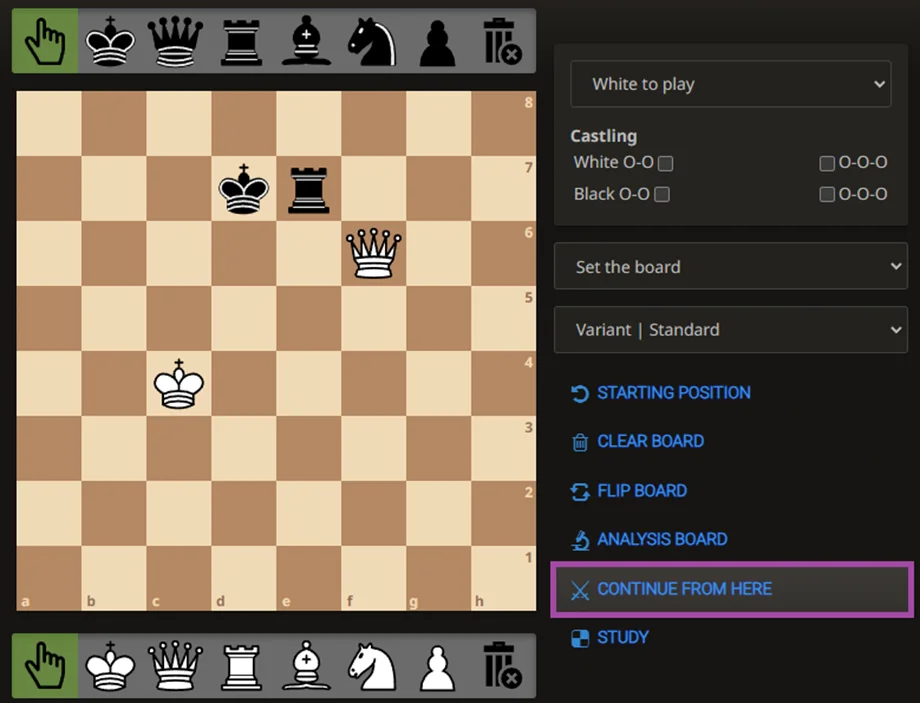 Chess Endgame Training continue from here