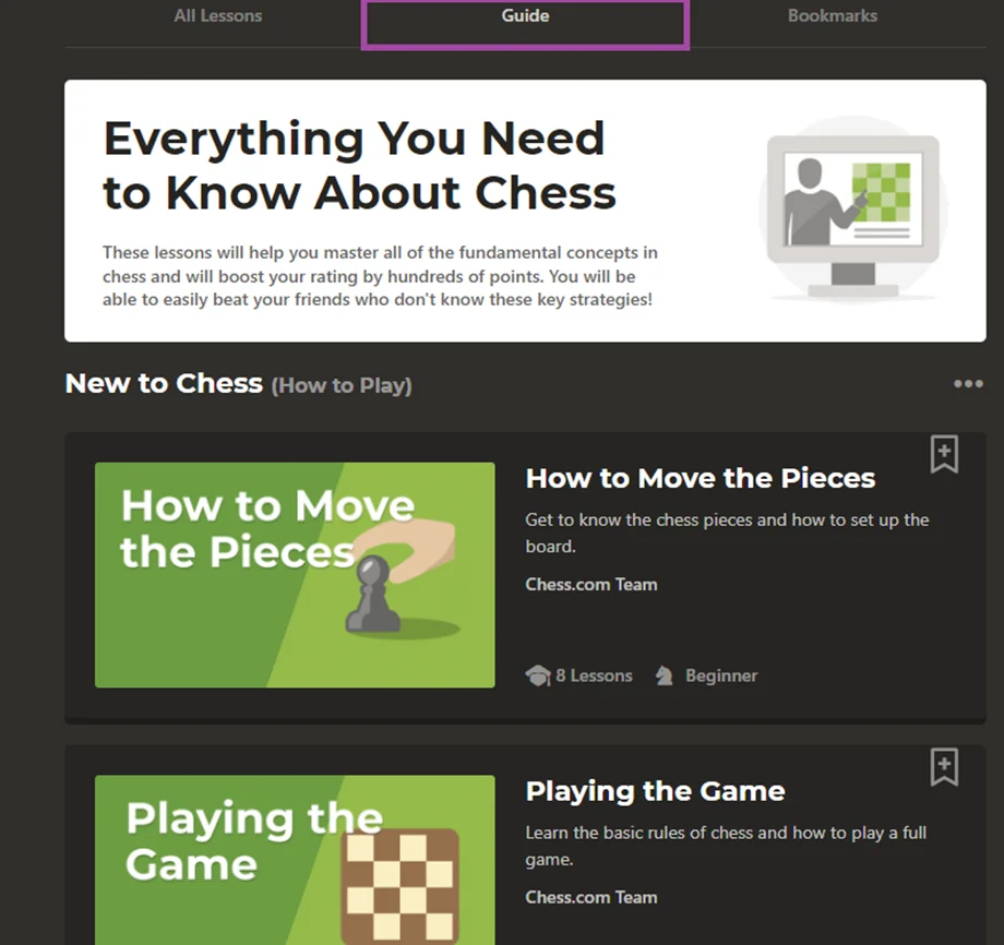 best chess websites to learn lessons