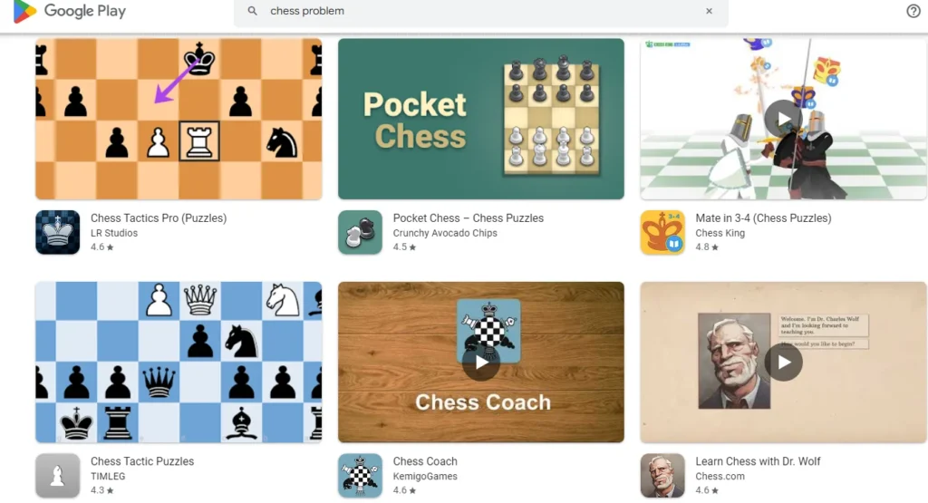 chess problems apps