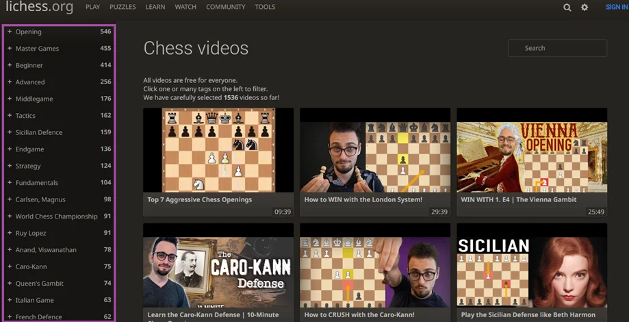 online chess tutorial lichess